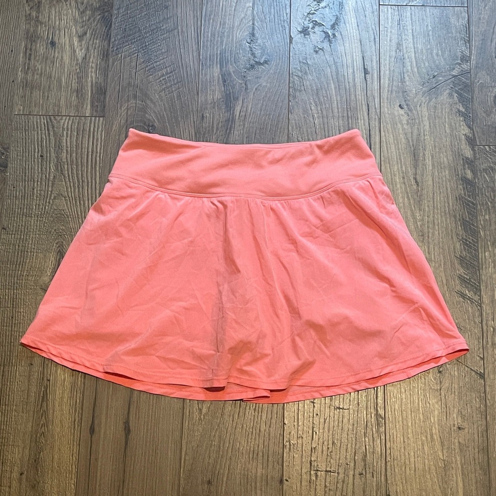 Zella Women Medium Coral Pink Athletic Skort Tennis Golf Activewear Skirt Pocket